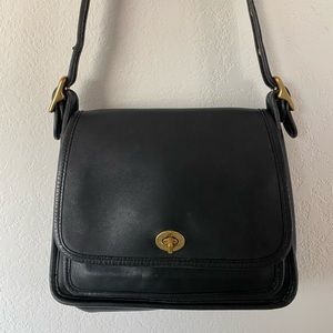 Vintage Coach shoulder/crossbody bag black leather